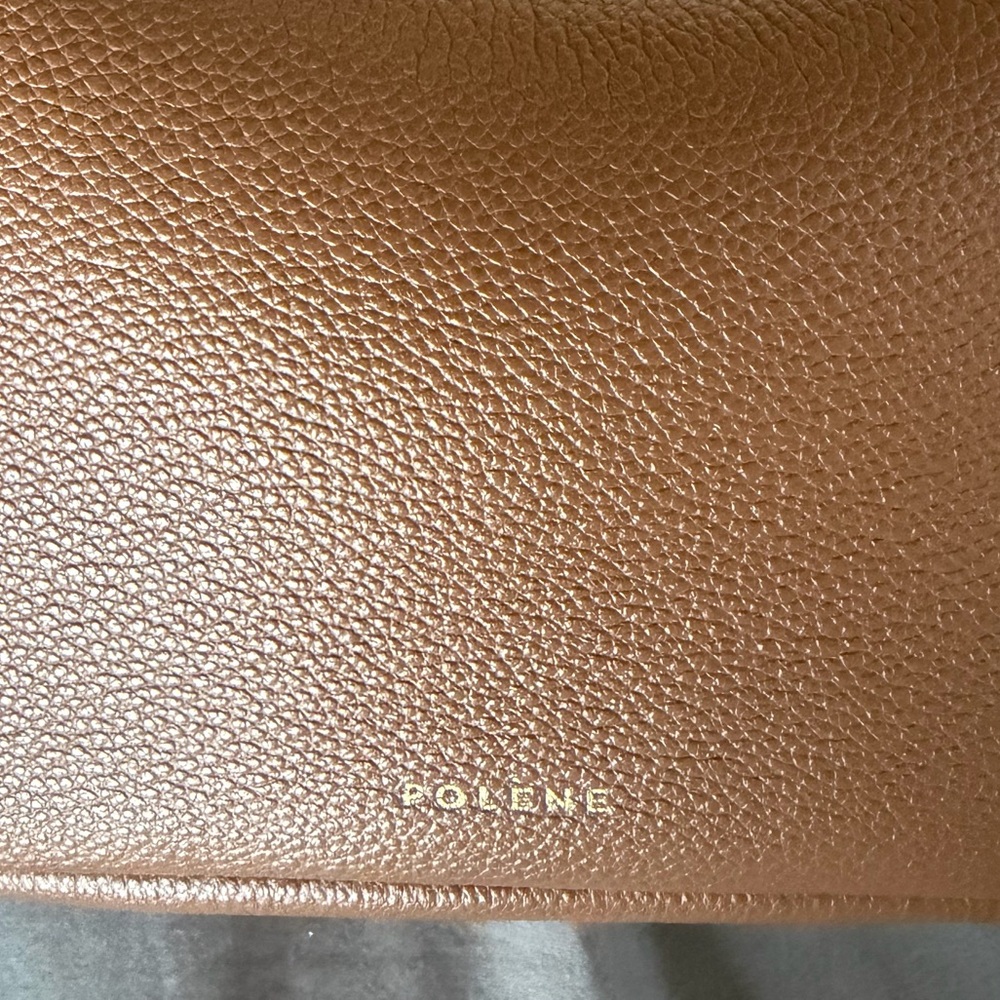Polène Brown Pebbled Leather Shoulder Bag with Gold Hardware - Picture 5 of 14